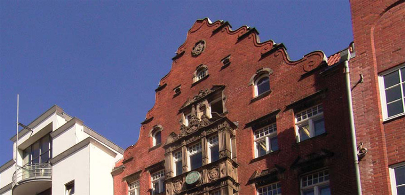 Einkaufszentrum - Königpassage, Historischer Nachbar<br>Dr. Julius-Leber-Straße/ Königstraße/ Fleischhauerstraße<br>Lübeck